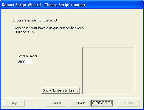 Choose Script Number