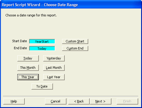 Choose Date Range